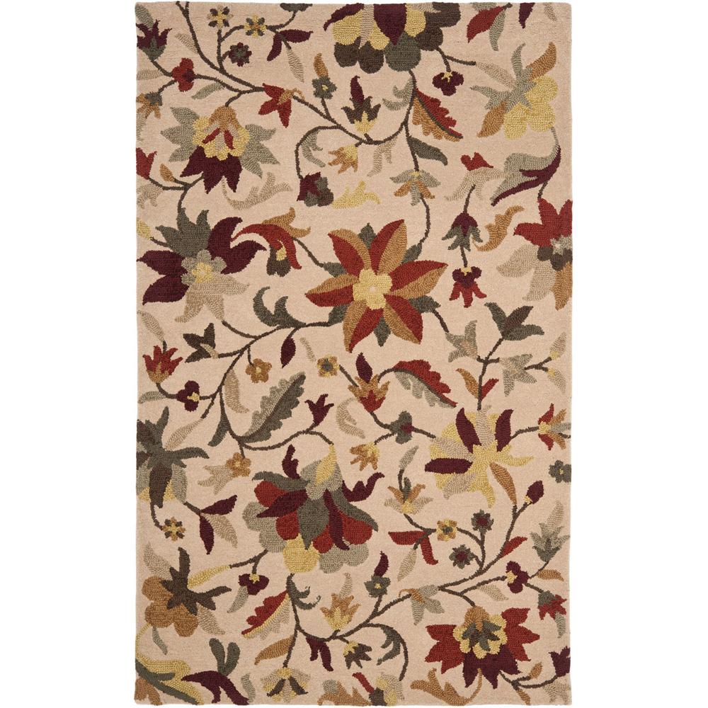 JARDIN, BEIGE / MULTI, 5' X 8', Area Rug, JAR457A-5