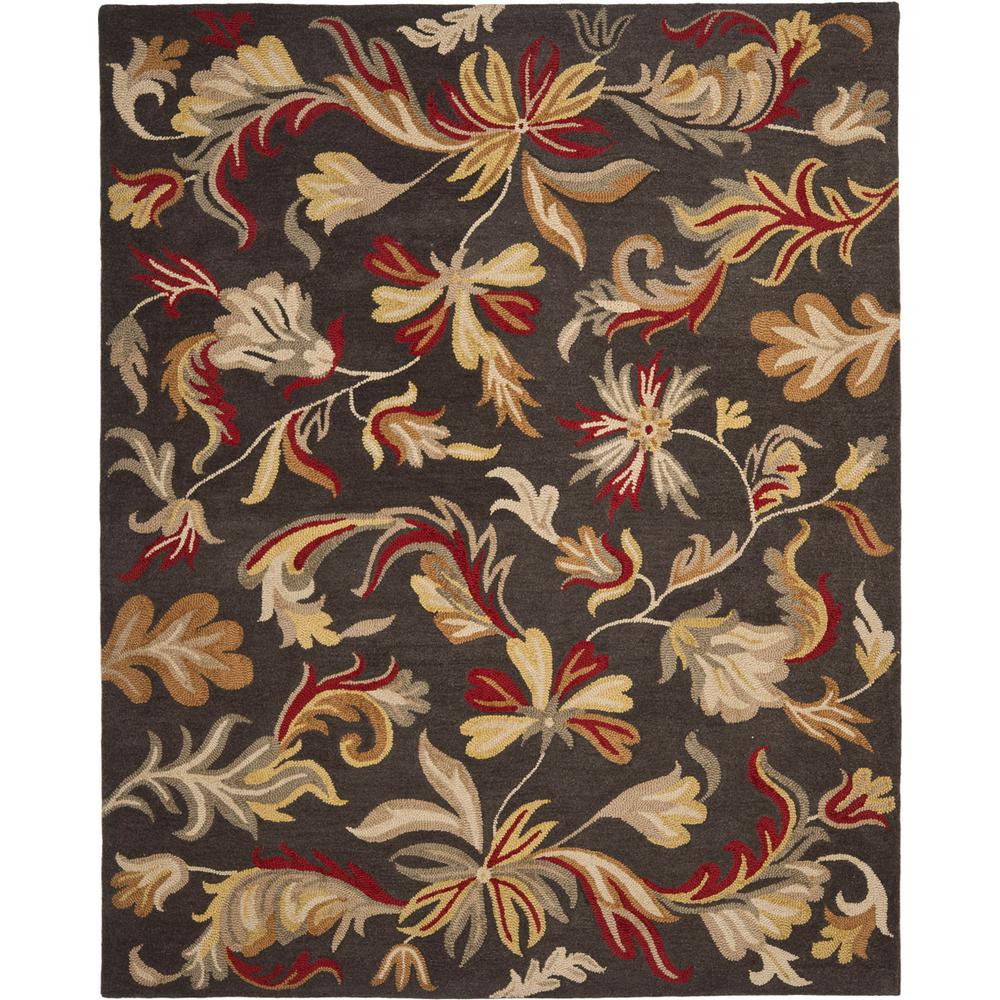 JARDIN, DARK GREY / MULTI, 8' X 10', Area Rug