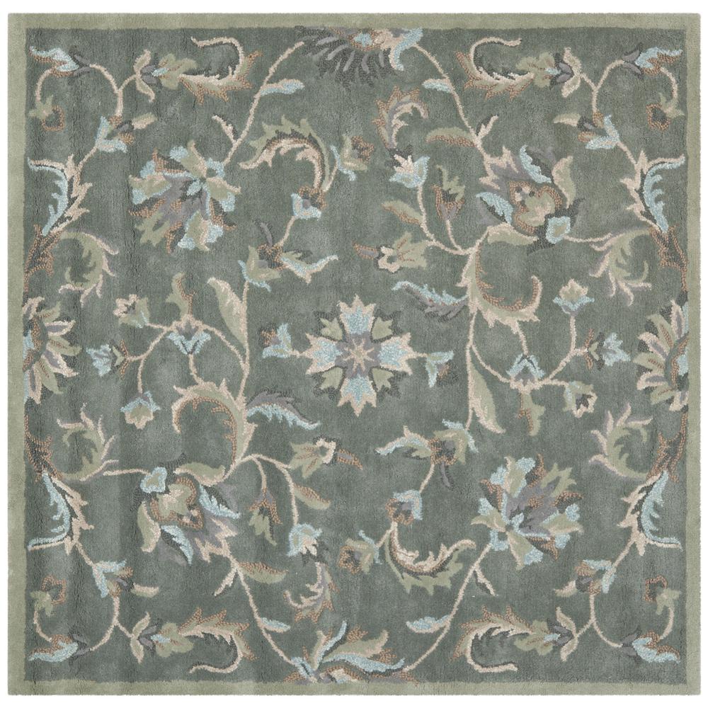 JARDIN, GREY / MULTI, 6' X 6' Square, Area Rug