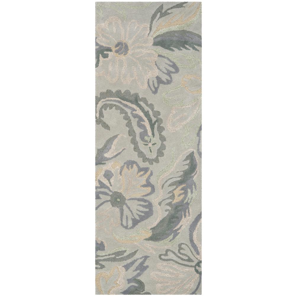 JARDIN, GREY / DARK GREY, 2'-3" X 6', Area Rug