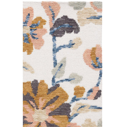 Safavieh Jardin Transitional Floral Hand-Tufted Wool Rug - Ivory / Blue - 9'-0"
