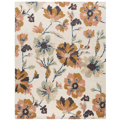 Safavieh Jardin Transitional Floral Hand-Tufted Wool Rug - Ivory / Blue - 9'-0"