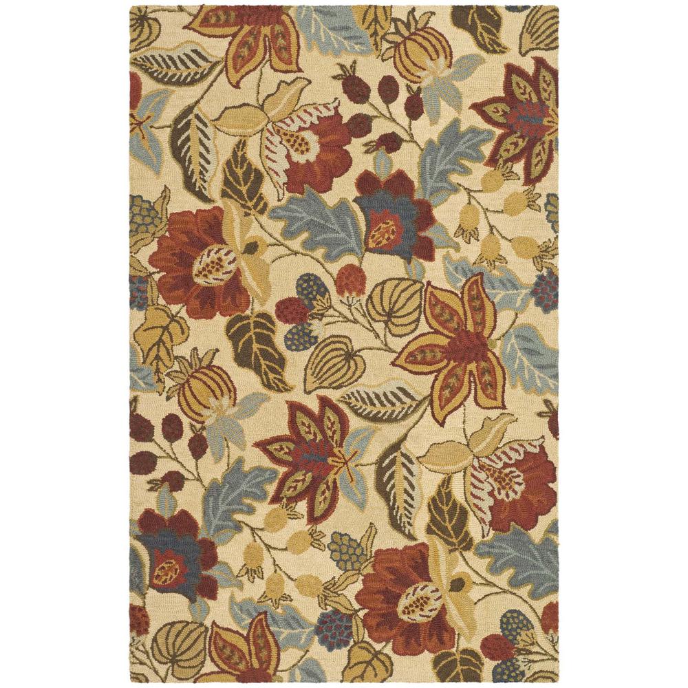 JARDIN, BEIGE / MULTI, 5' X 8', Area Rug, JAR952A-5
