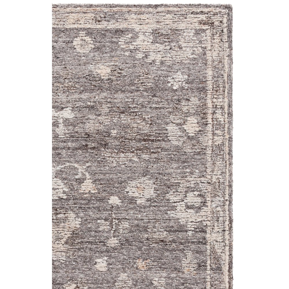 Kenya Distressed Medallion Hand-Tufted Wool Rug - Grey / Ivory - 6'-0"
