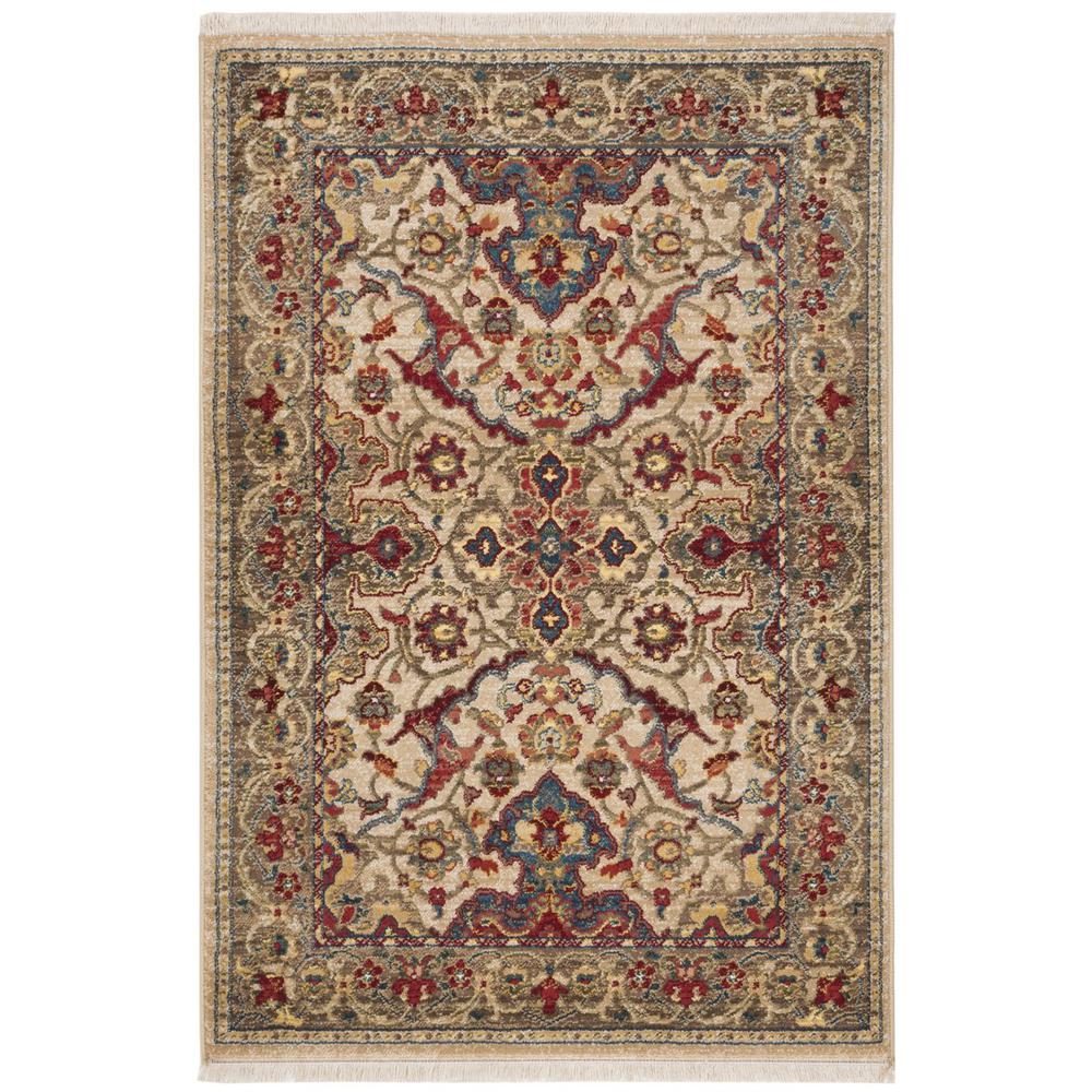 KASHAN, IVORY / TAUPE, 3'-3" X 4'-10", Area Rug