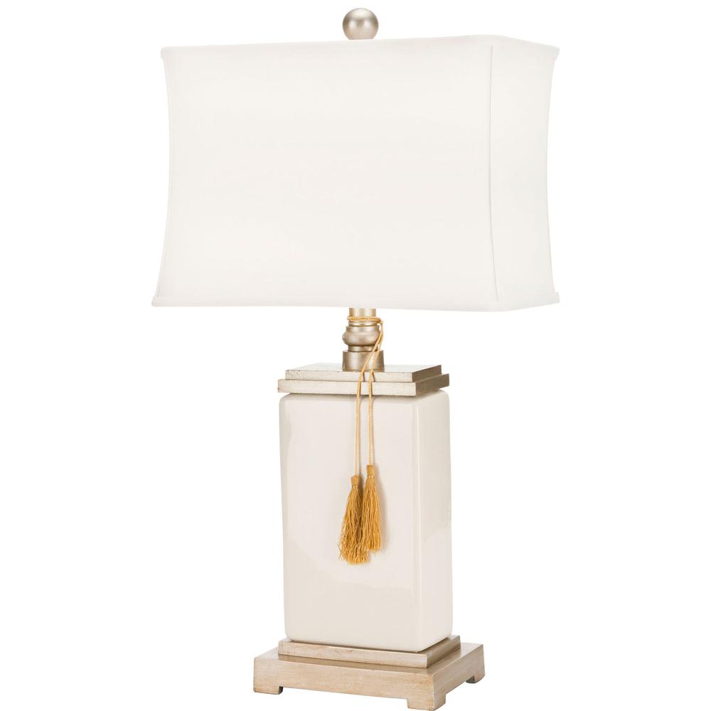 AMILIANA CREAM GLAZED 32-INCH H TASSEL LAMP
