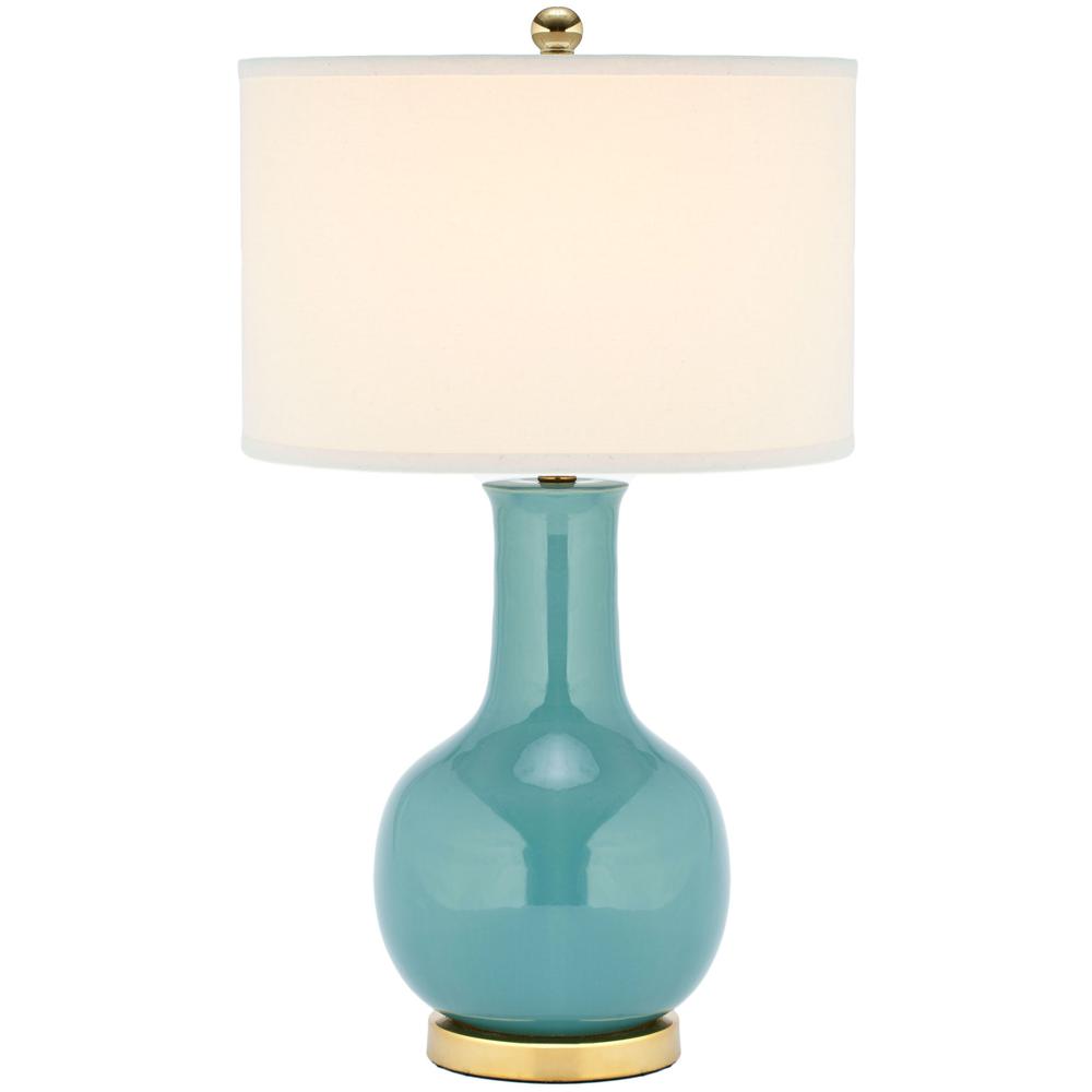 SKY 27.5-INCH H BLUE CERAMIC PARIS LAMP
