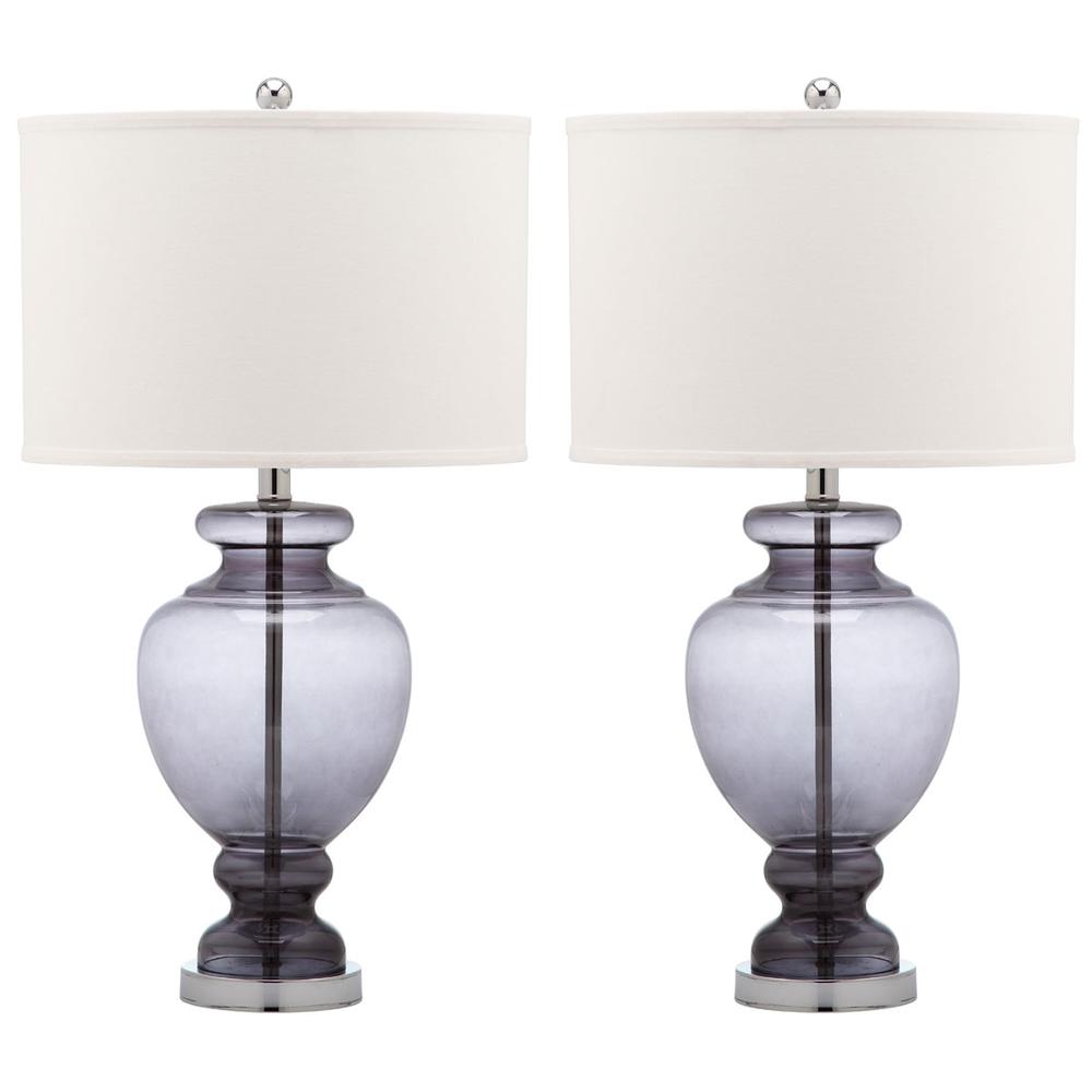 MOROCCO GREY 27-INCH H GLASS TABLE LAMP