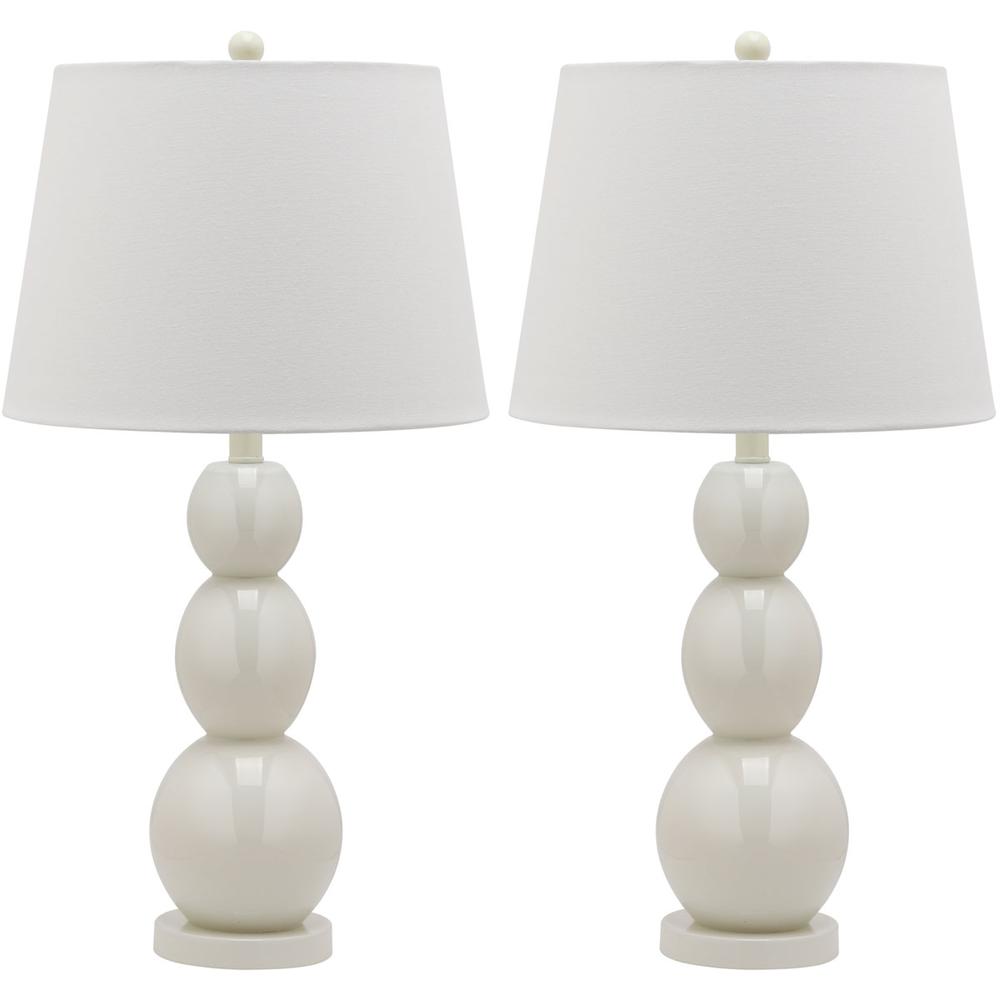 JAYNE 26.5-INCH H THREE SPHERE GLASS LAMP, LIT4089A-SET2
