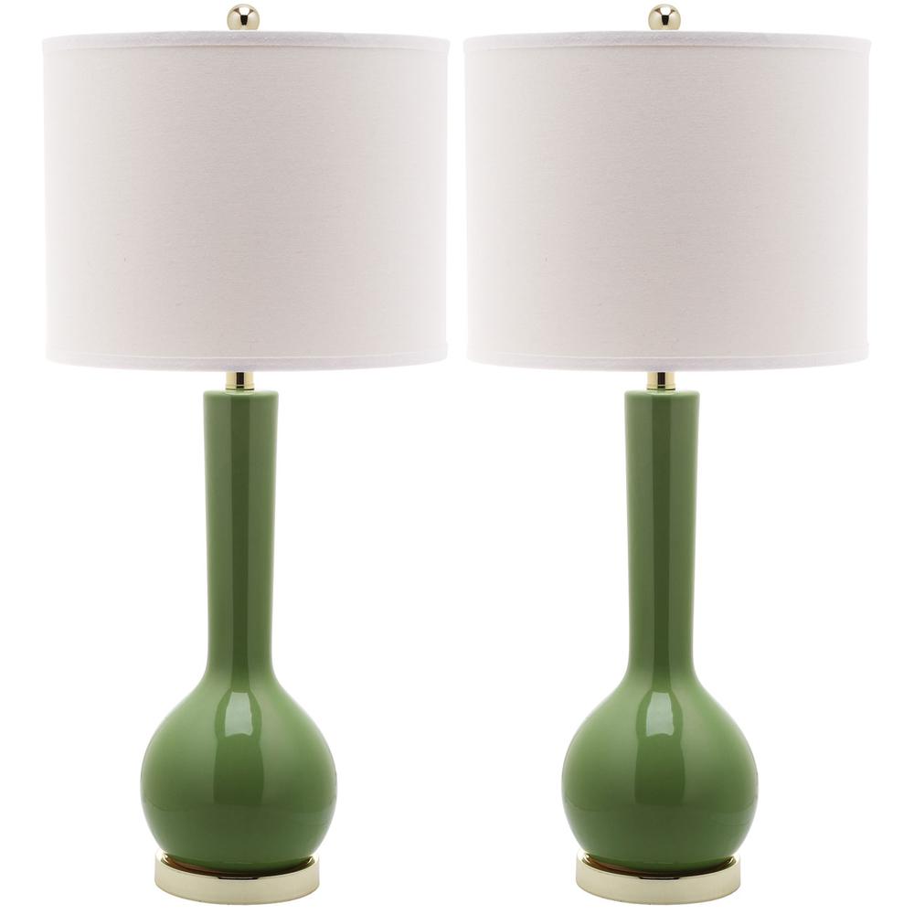 MAE 30.5-INCH H LONG NECK CERAMIC TABLE LAMP, LIT4091G-SET2