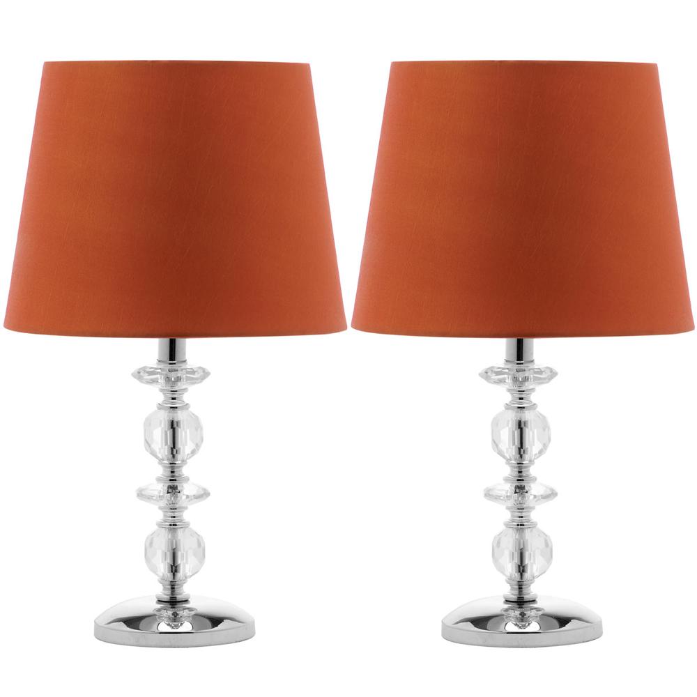 DERRY 15-INCH H STACKED CRYSTAL DARK GREY LAMP, LIT4130D-SET2