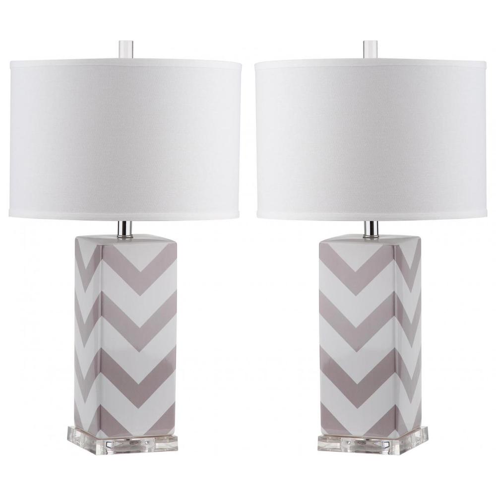 CHEVRON 27-INCH H STRIPE TABLE LAMP, LIT4136C-SET2