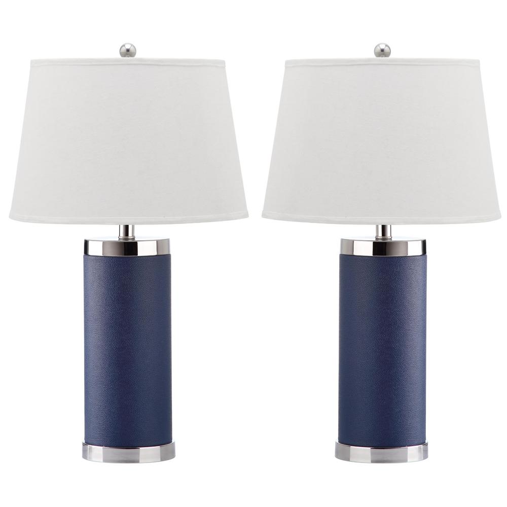 LEATHER 25-INCH H COLUMN TABLE LAMP, LIT4144A-SET2