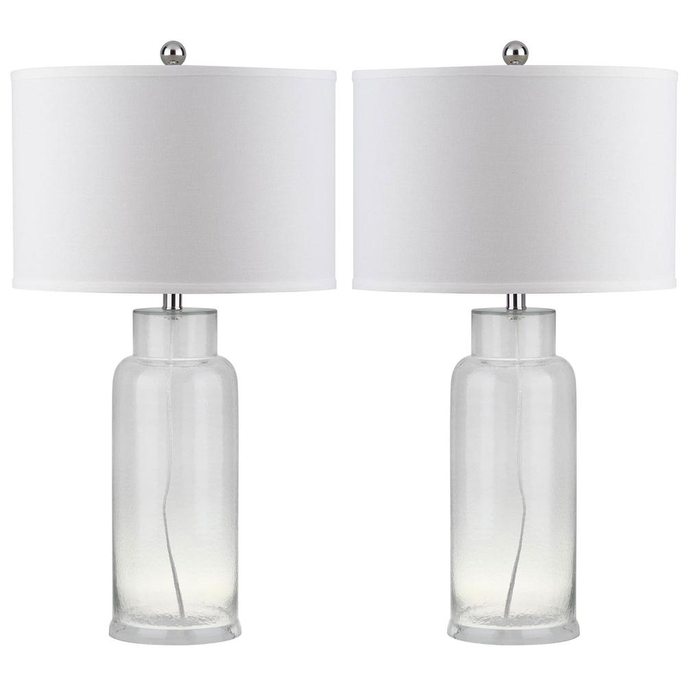 BOTTLE 29-INCH H GLASS TABLE LAMP, LIT4157B-SET2