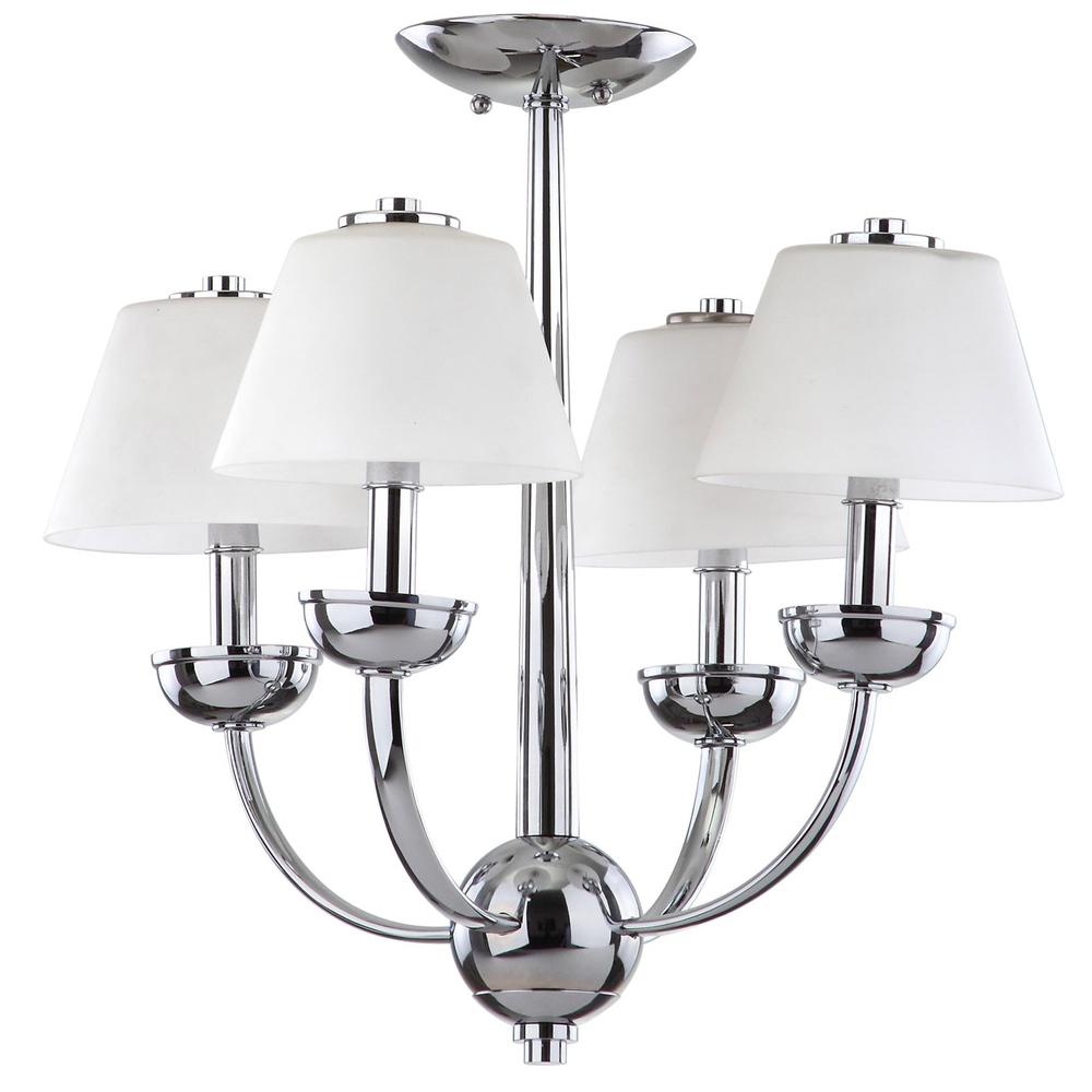 YARDLEY 4 LIGHT CHROME 18.9 INCH DIA CHANDELIER