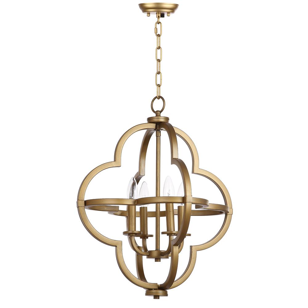 Millard 18.5-Inch Dia Adjustable Dark Grey Pendant, Gold