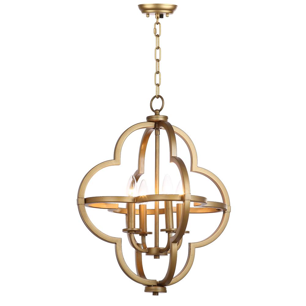 Millard 18.5-Inch Dia Adjustable Dark Grey Pendant, Gold