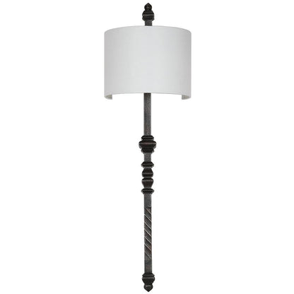 Covington 40-Inch H Wall Sconce, Silver Black