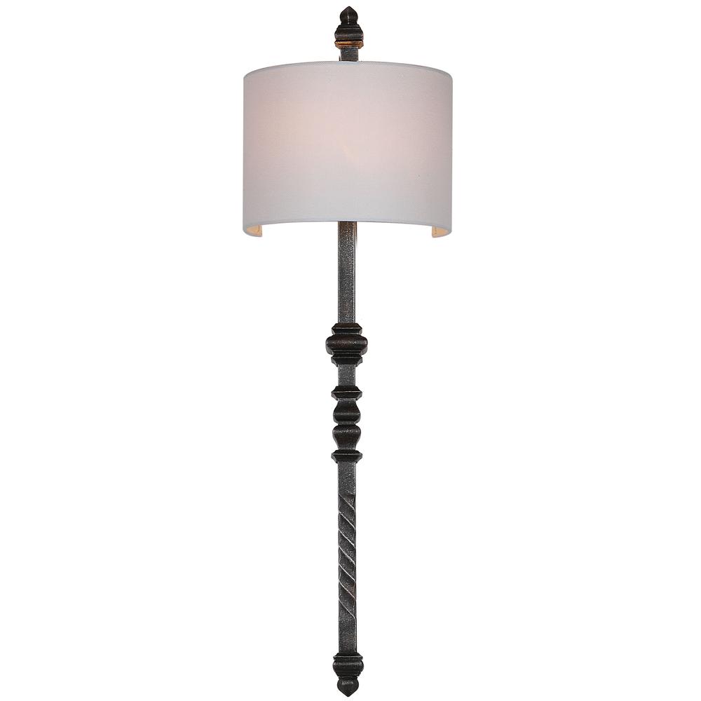 Covington 40-Inch H Wall Sconce, Silver Black