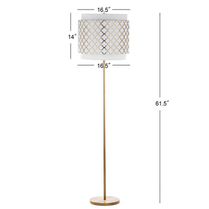Priscilla 61.5-Inch H Floor Lamp, Gold