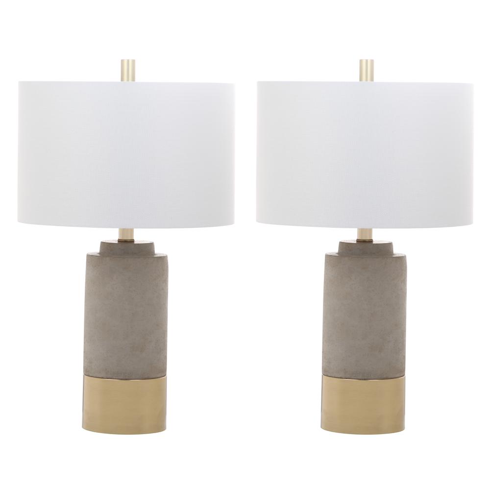 Brown Table Lamp, Grey set of 2
