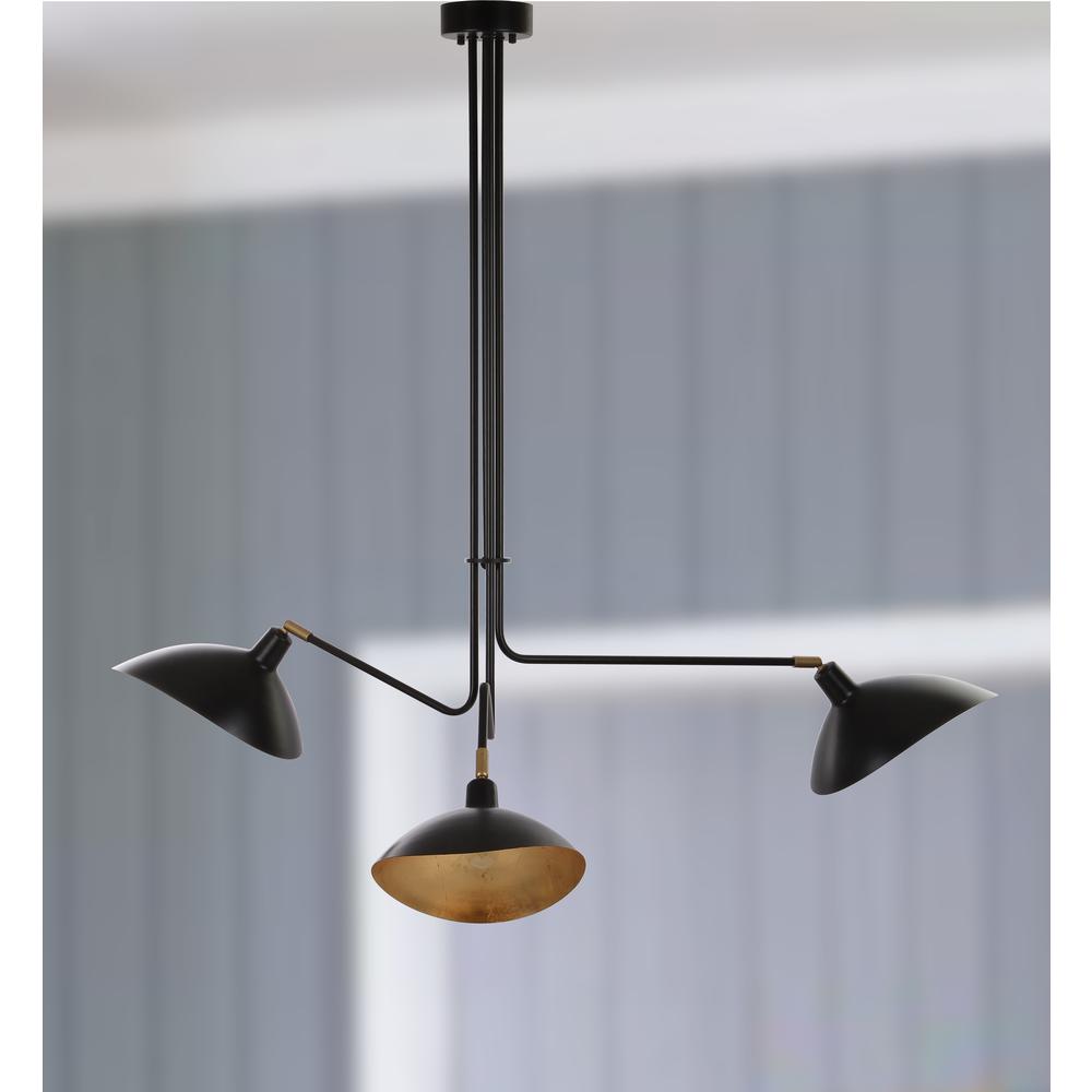 Lewis Metal Pendant Lamp, Black