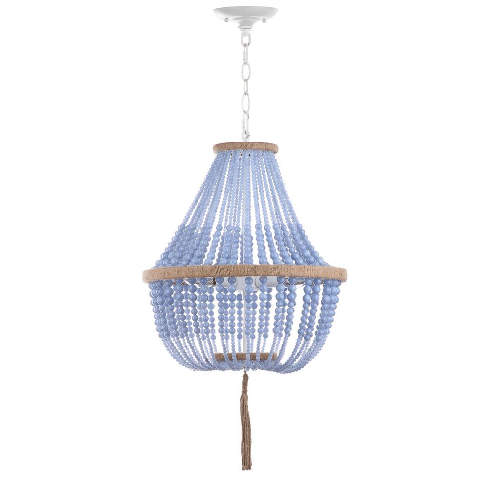 LUSH KRISTI 3 LIGHT 16.5-INCH DIA BLUE BEADED PENDANT
