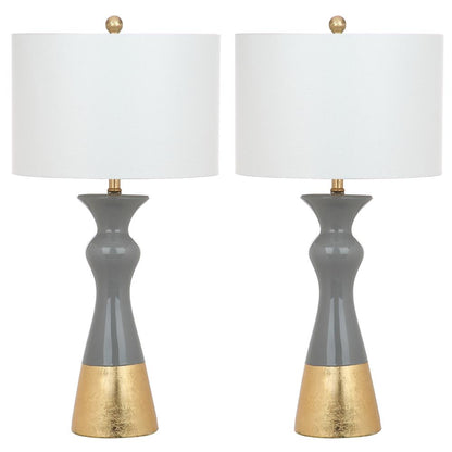 Iris 30.5-Inch H Table Lamp, Grey/Gold