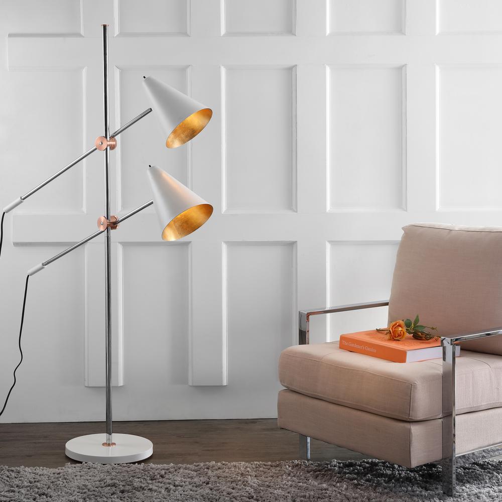 Reed 71-Inch H Floor Lamp, White