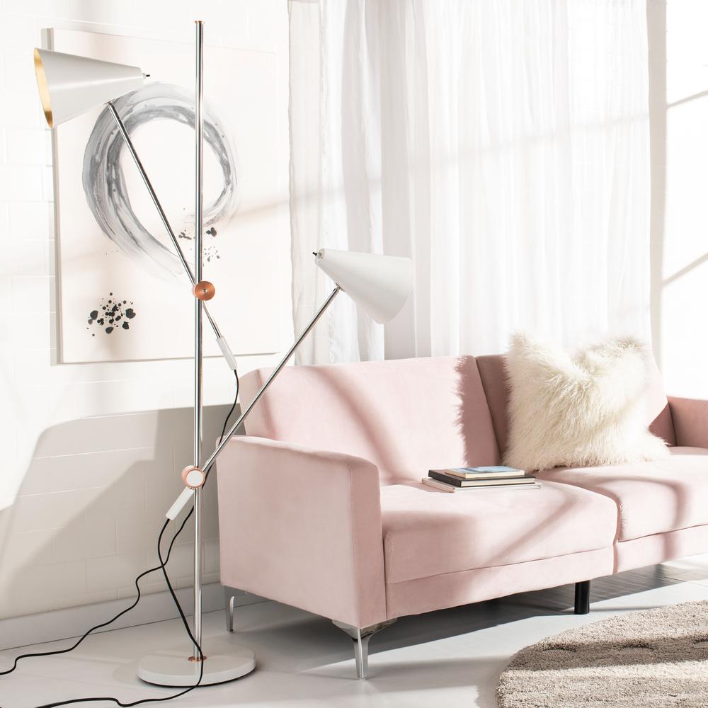 Reed 71-Inch H Floor Lamp, White