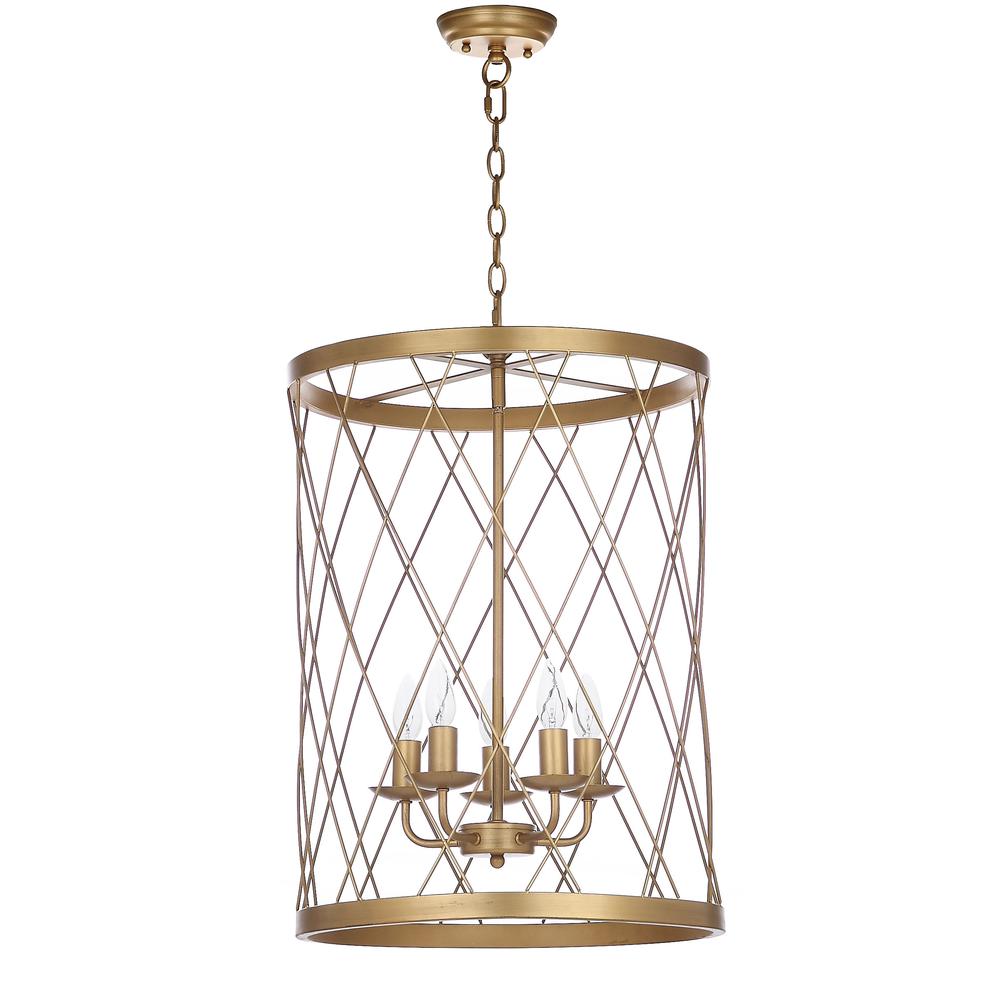 Alair 18-Inch Dia Adjustable Pendant Lamp , Gold