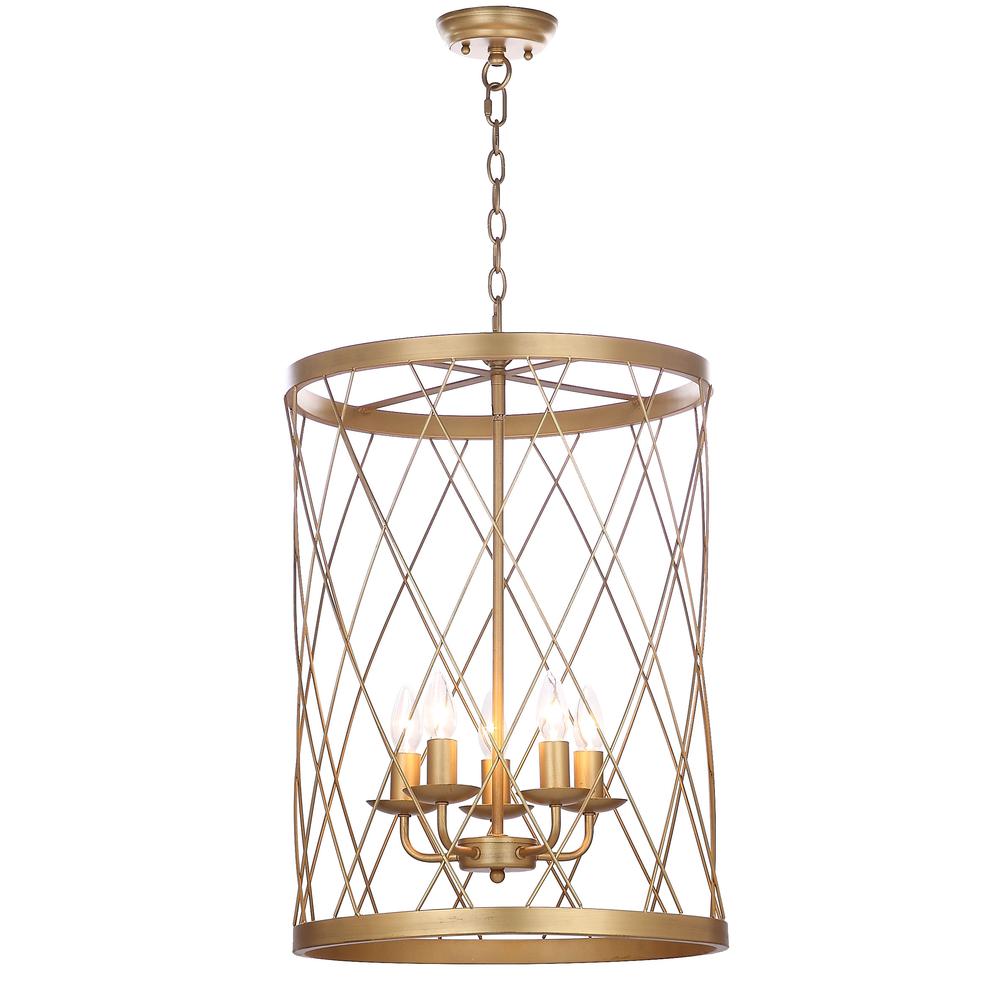 Alair 18-Inch Dia Adjustable Pendant Lamp , Gold