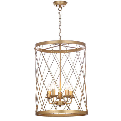 Alair 18-Inch Dia Adjustable Pendant Lamp , Gold