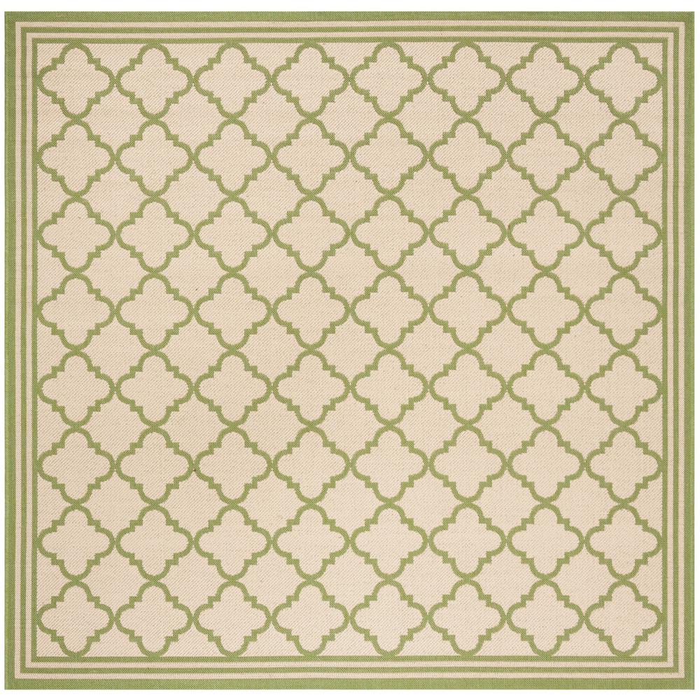 LINDEN 100, CREAM / OLIVE, 6'-7" X 6'-7" Square, Area Rug, LND121V-6SQ