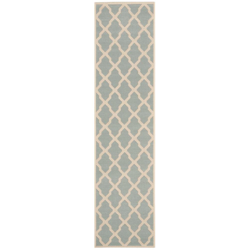 LINDEN 100, AQUA / CREAM, 2' X 8', Area Rug, LND122K-28