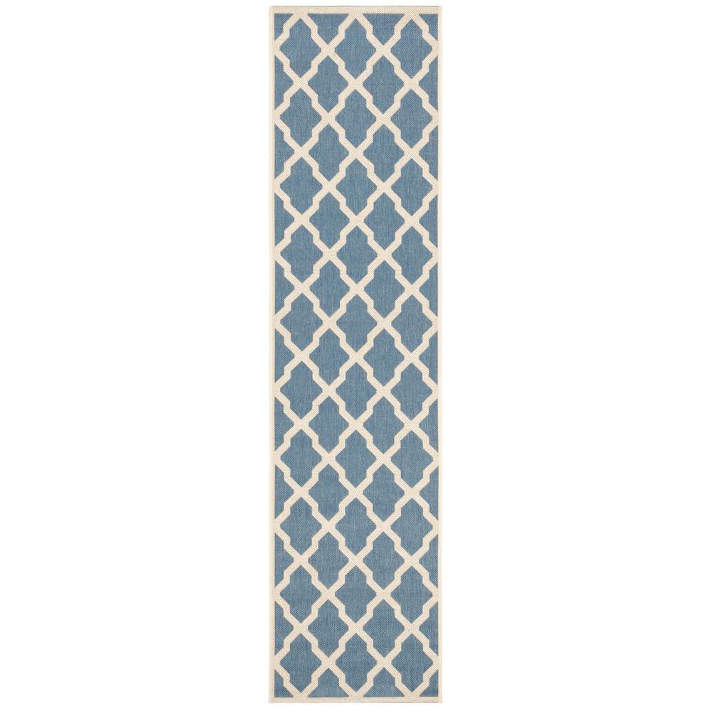 LINDEN 100, BLUE / CREME, 2' X 8', Area Rug, LND122M-28