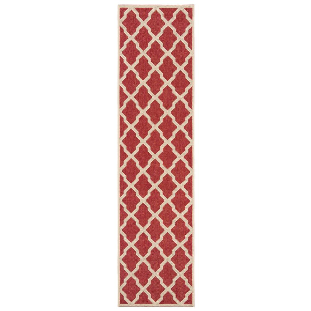 LINDEN 100, RED / CREME, 2' X 8', Area Rug, LND122Q-28