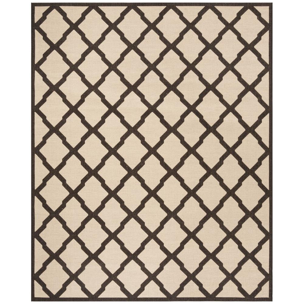 LINDEN 100, CREME / BROWN, 8' X 10', Area Rug, LND122U-8