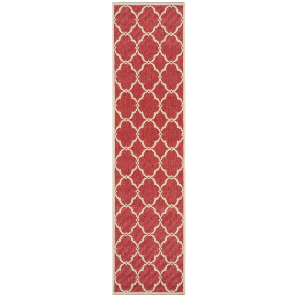 LINDEN 100, RED / CREME, 2' X 8', Area Rug, LND125Q-28