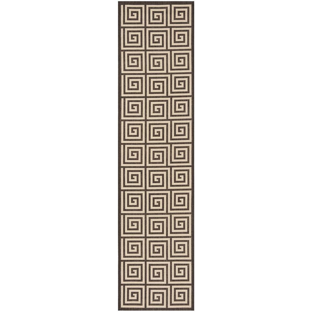 LINDEN 100, CREME / BROWN, 2' X 8', Area Rug, LND129U-28