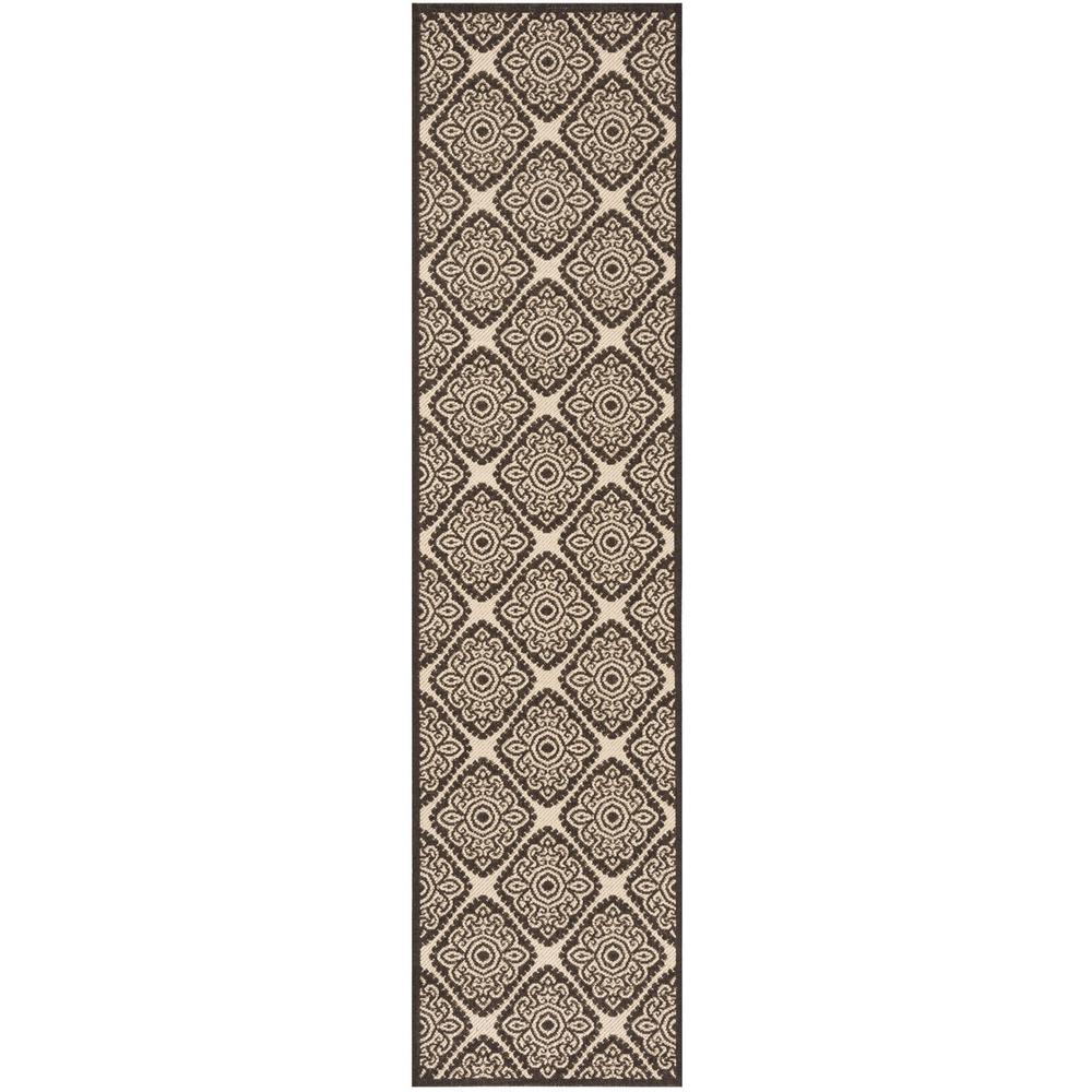 LINDEN 100, CREME / BROWN, 2' X 8', Area Rug, LND132U-28