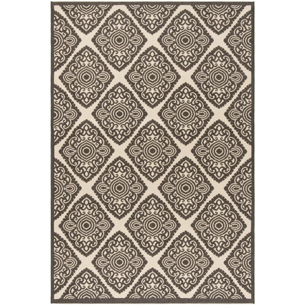 LINDEN 100, CREME / BROWN, 5'-1" X 7'-6", Area Rug, LND132U-5