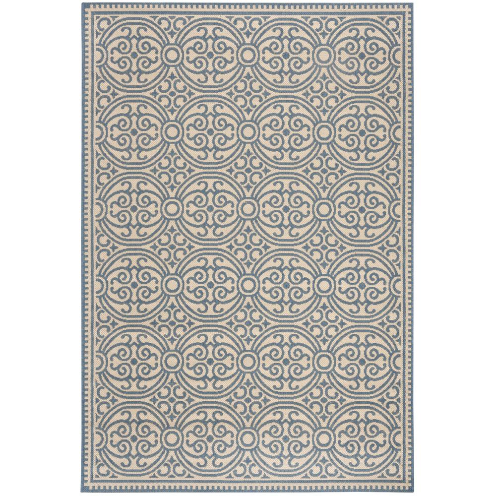 LINDEN 100, BLUE / CREME, 5'-1" X 7'-6", Area Rug, LND134M-5