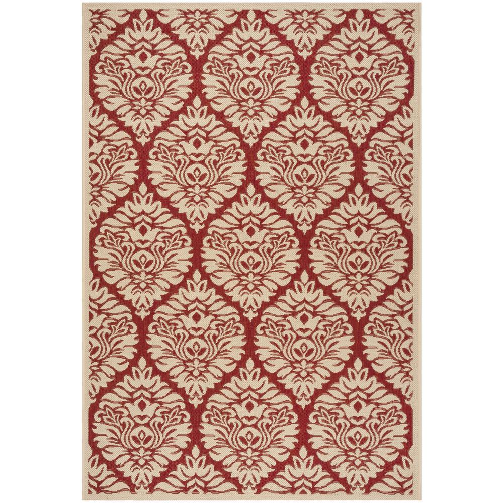 LINDEN 100, RED / CREME, 5'-1" X 7'-6", Area Rug, LND135Q-5