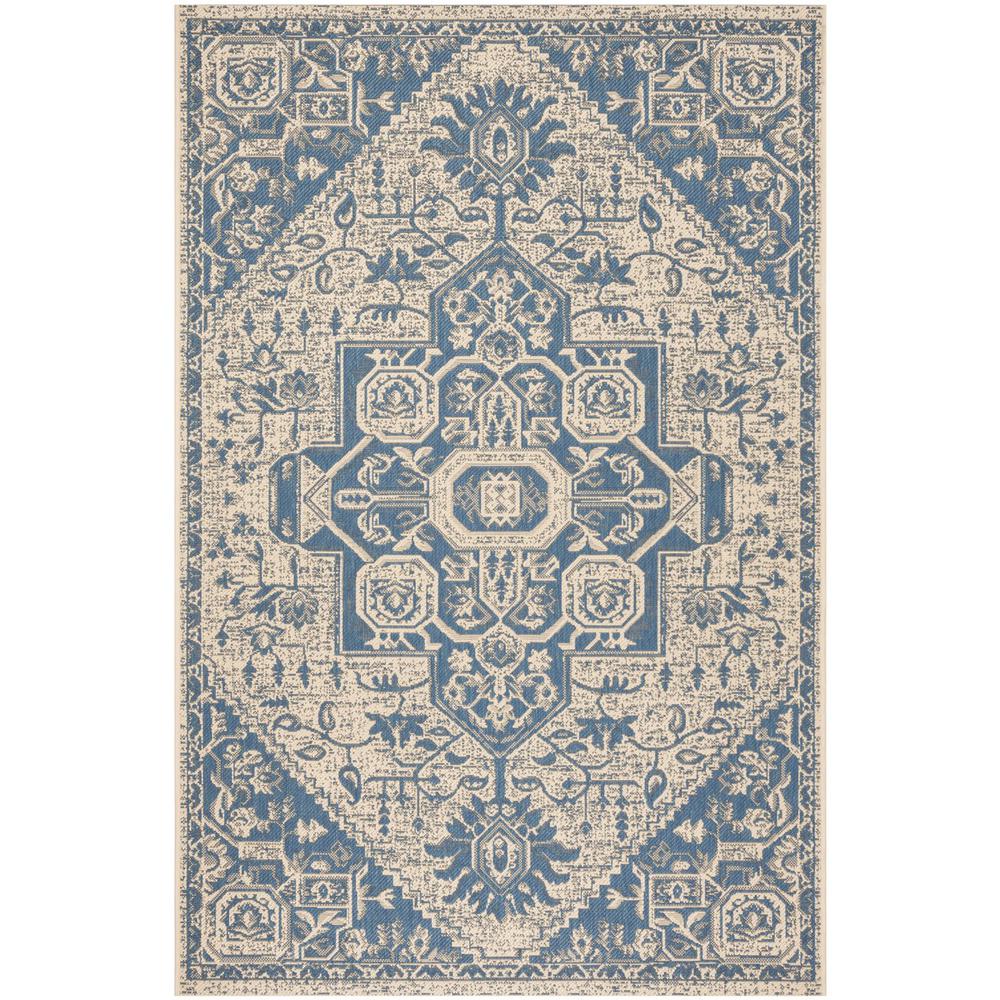 LINDEN 100, BLUE / CREME, 5'-1" X 7'-6", Area Rug, LND138M-5