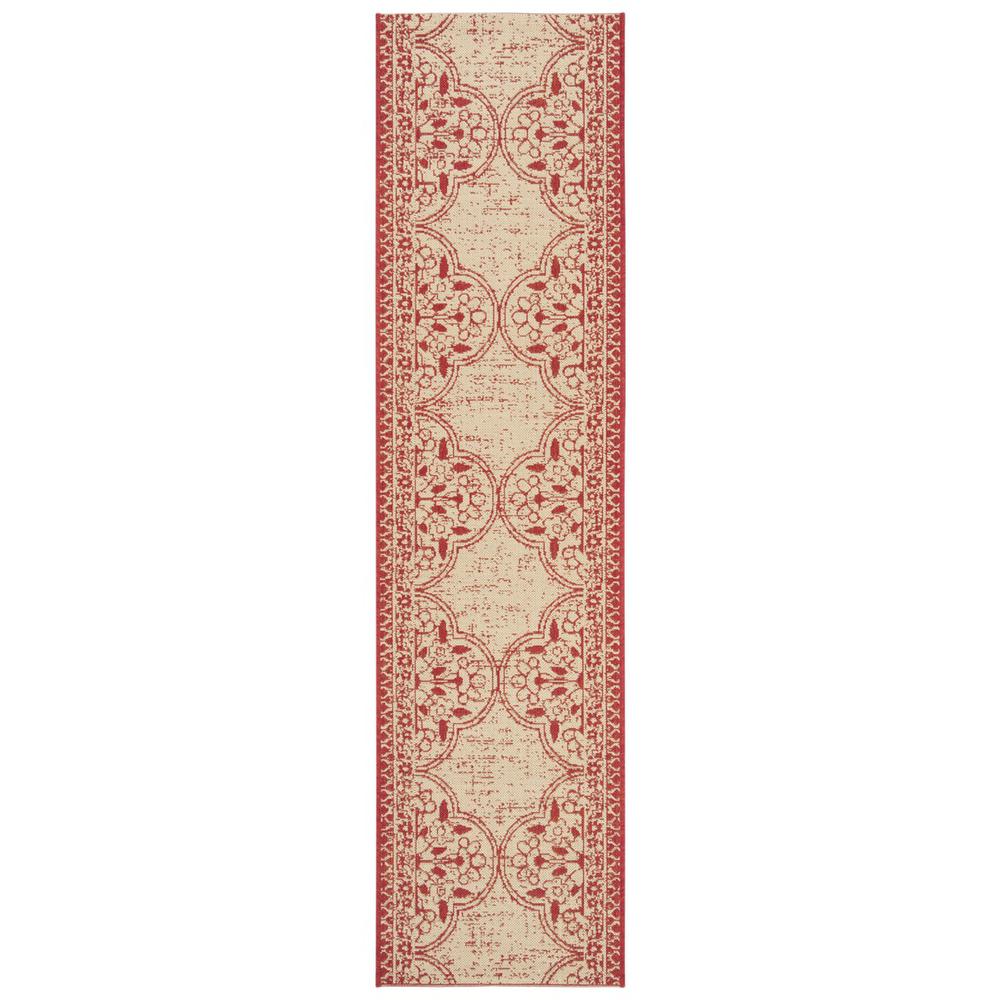 LINDEN 100, RED / CREME, 2' X 8', Area Rug, LND174Q-28