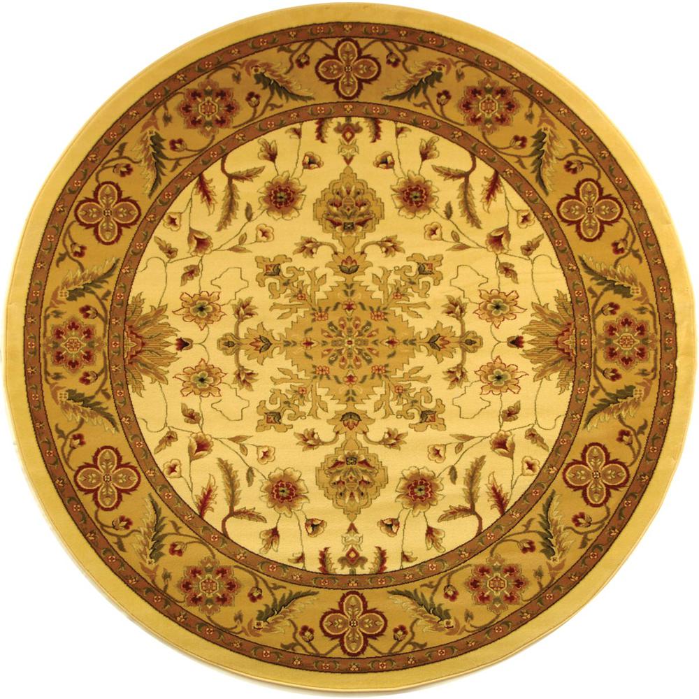 LYNDHURST, IVORY / TAN, 8' X 8' Round, Area Rug