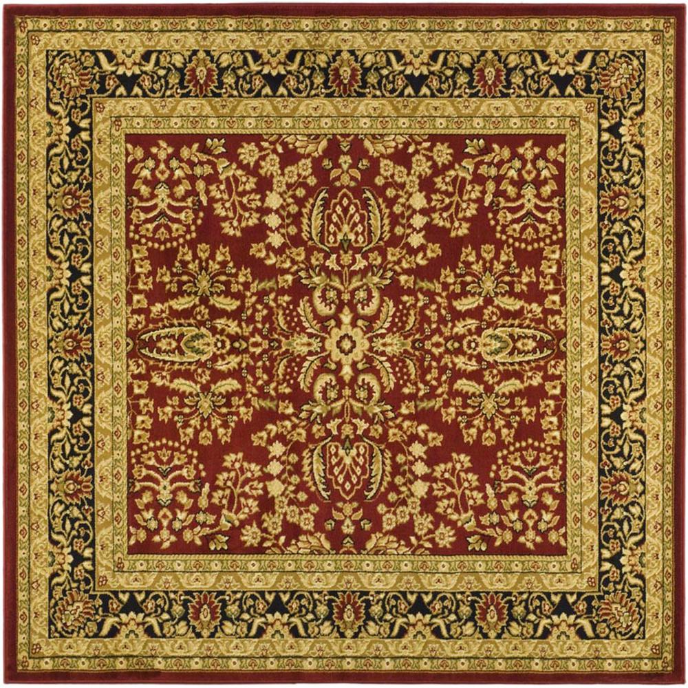 LYNDHURST, RED / BLACK, 10' X 10' Square, Area Rug