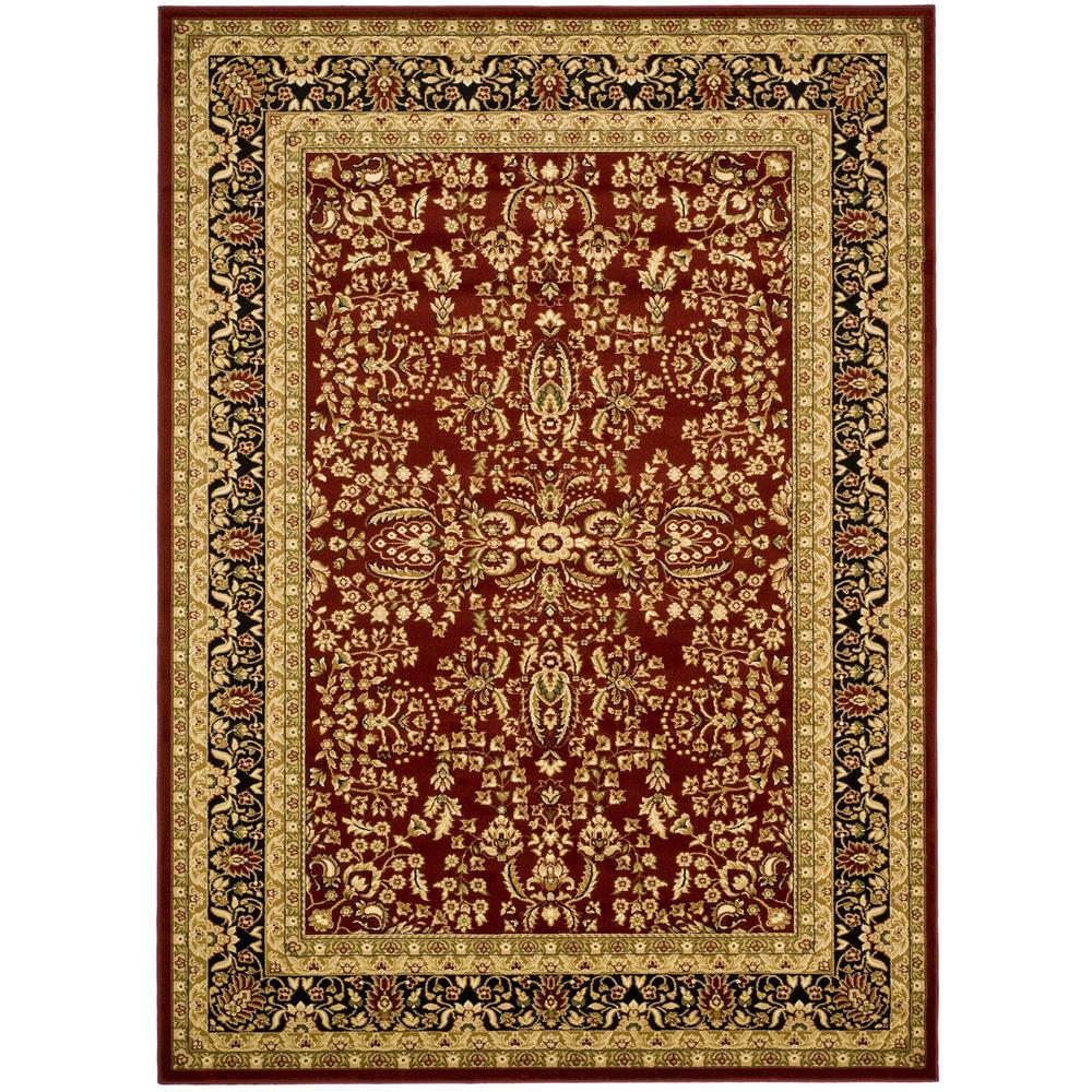 LYNDHURST, RED / BLACK, 11' X 15', Area Rug