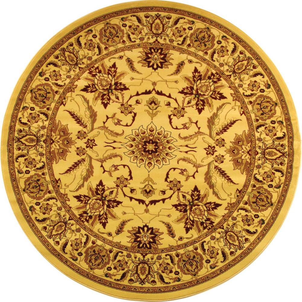 LYNDHURST, IVORY / IVORY, 5'-3" X 5'-3" Round, Area Rug, LNH216A-5R